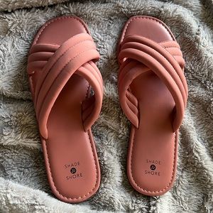 Pink Slide-On Sandals